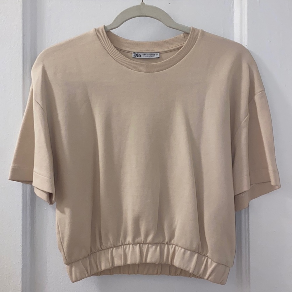 Zara Beige Crop Top